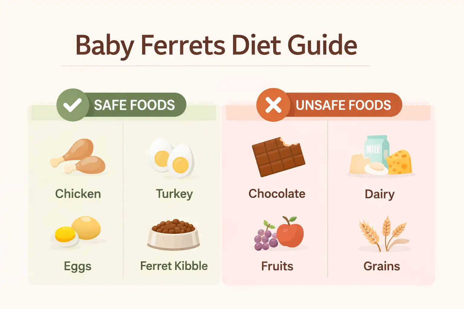 Baby ferrets diet guide