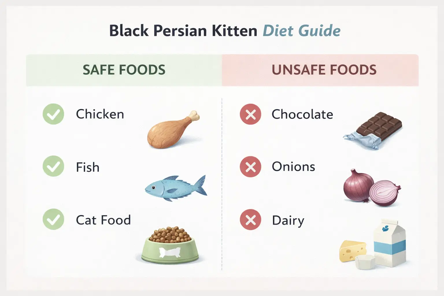 Black Persian kitten diet guide