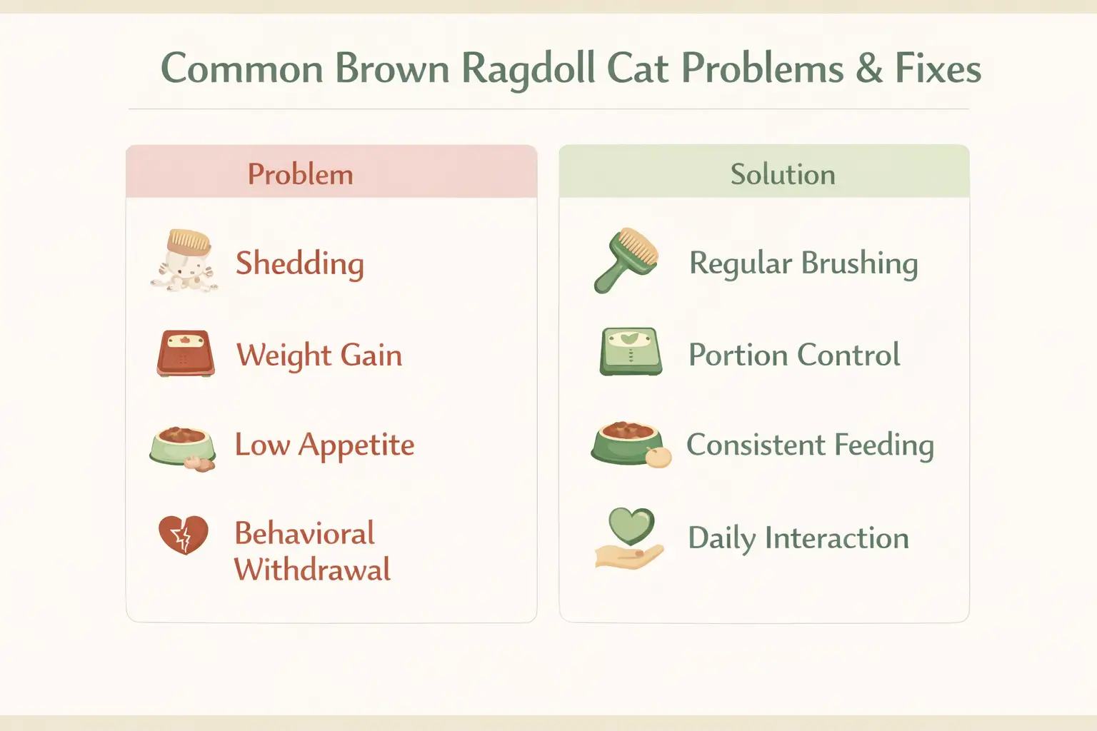Common brown ragdoll cat care tips
