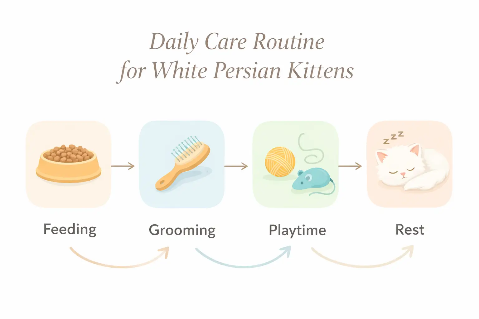 Daily care for Persian kittens