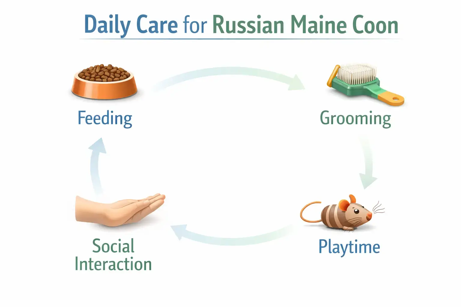 Daily care for Russian Maine Coons
