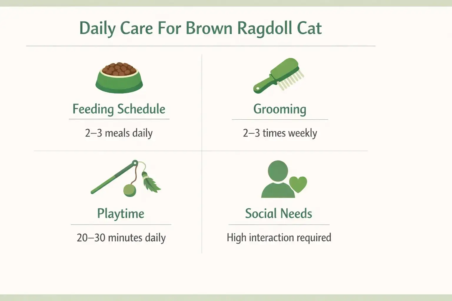 Daily care guide for Ragdoll cats