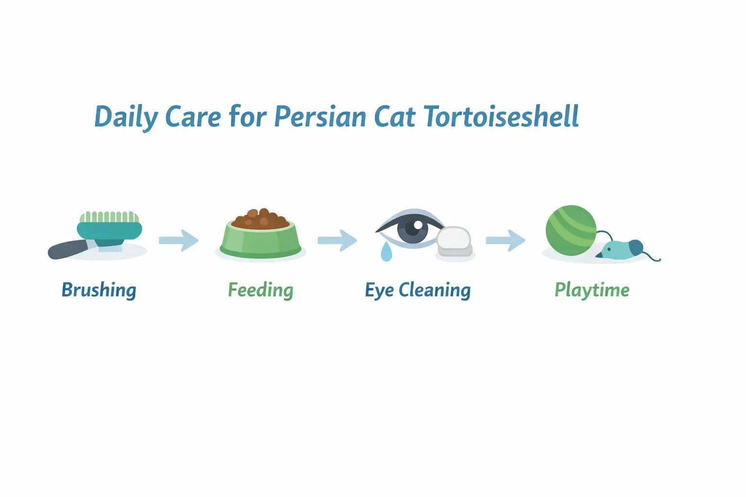 Daily care routine for Persian cat