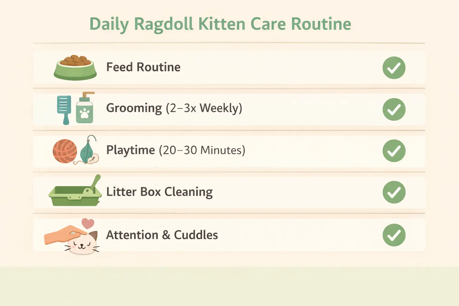 Daily ragdoll kitten care guide