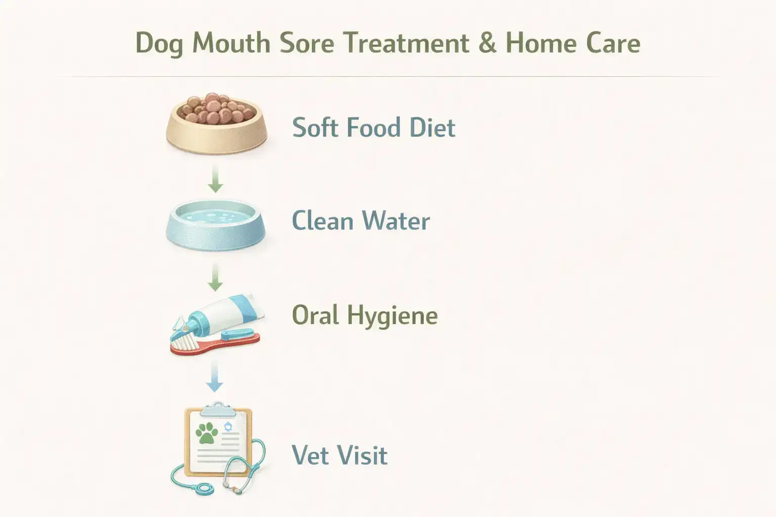 Dog mouth sore care steps