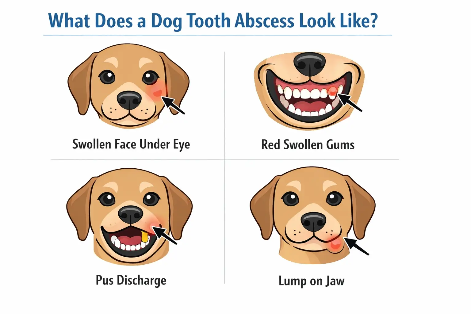 Dog tooth abscess symptoms