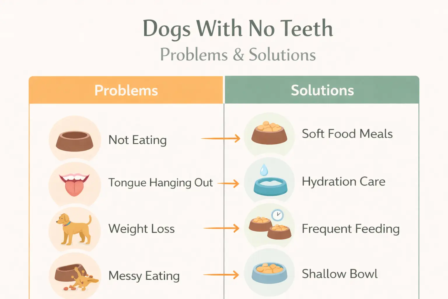 Dogs with no teeth issues and fixes