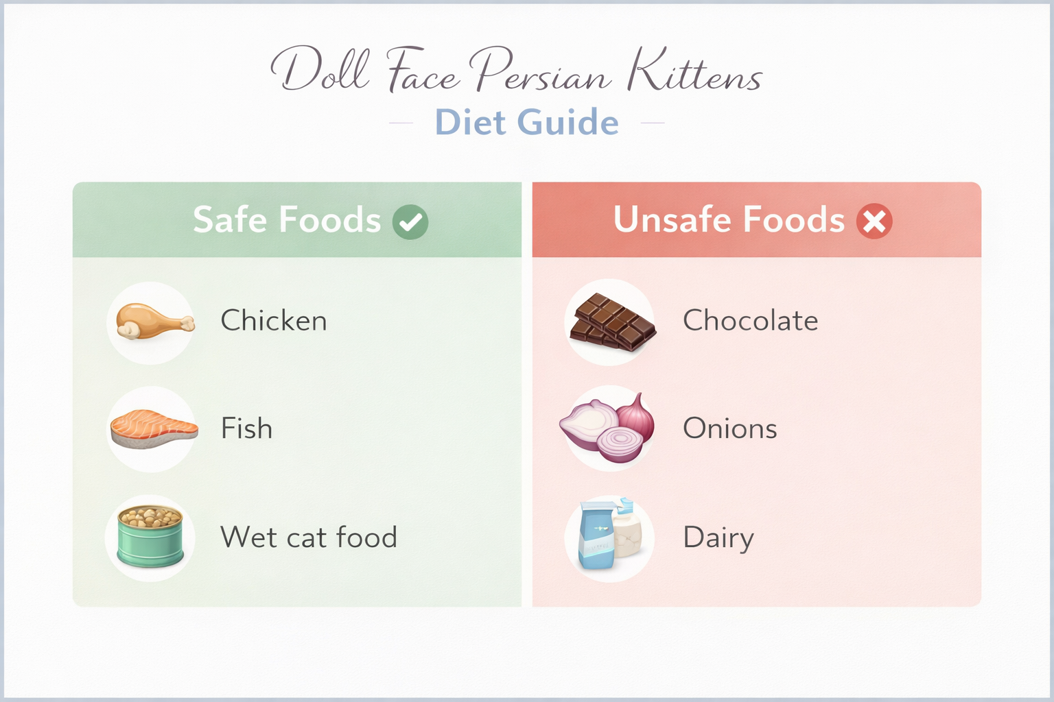Doll face Persian kitten diet guide