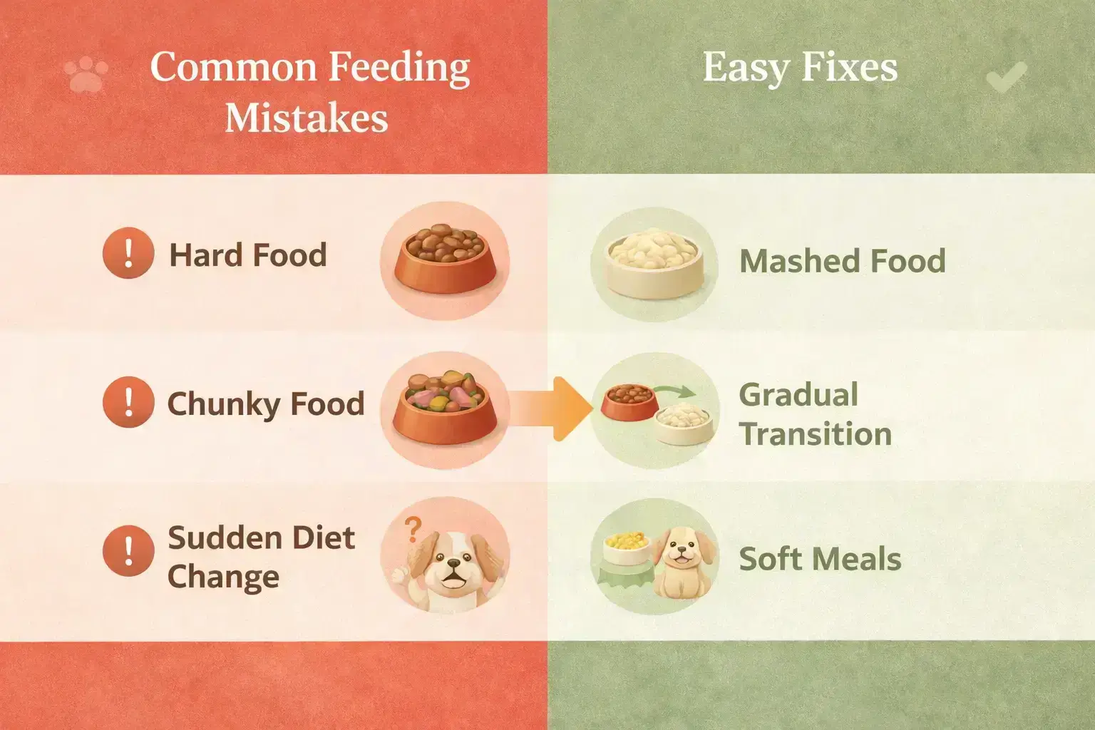 Feeding tips for toothless dogs