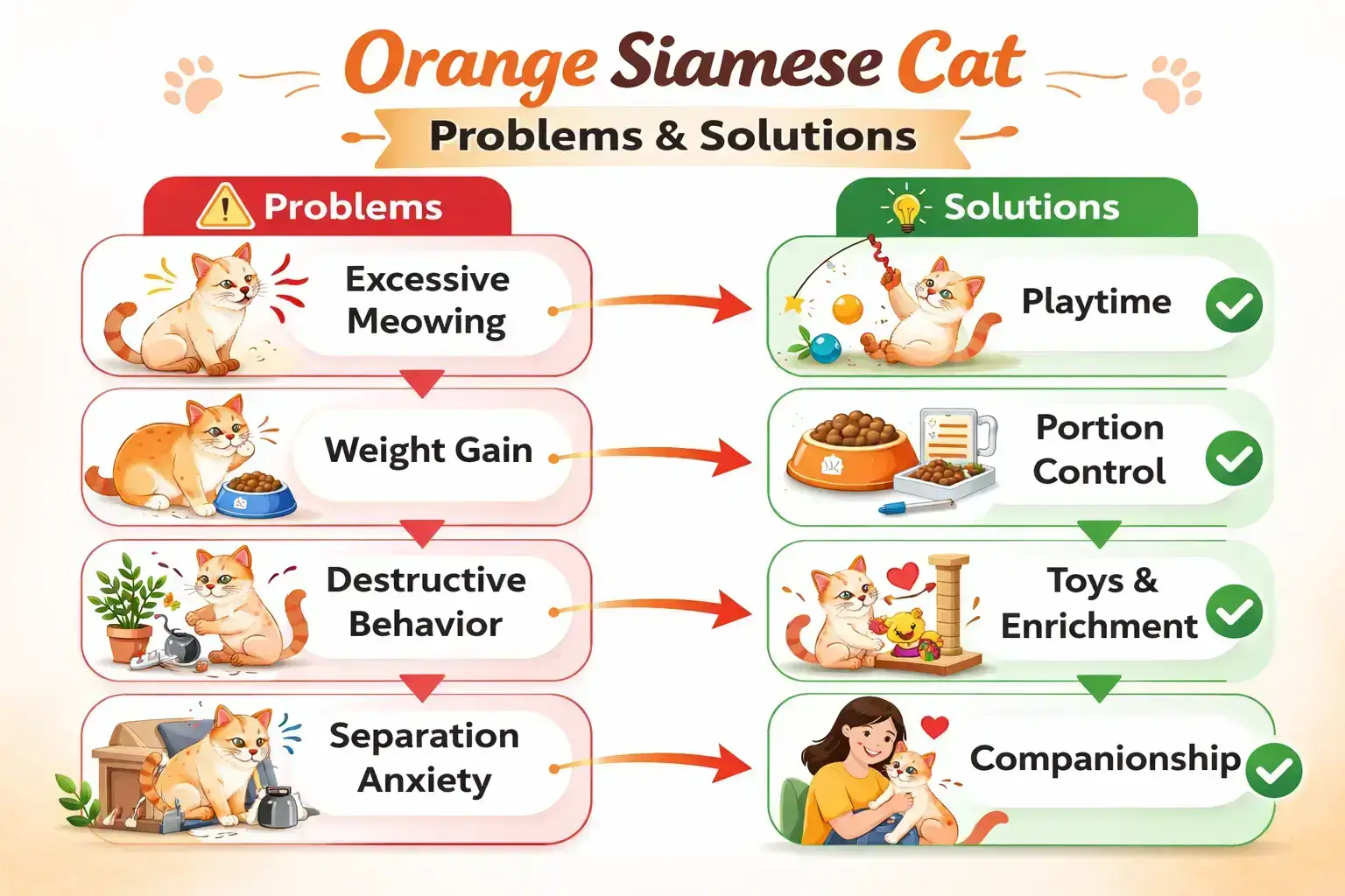 Orange Siamese cat care guide