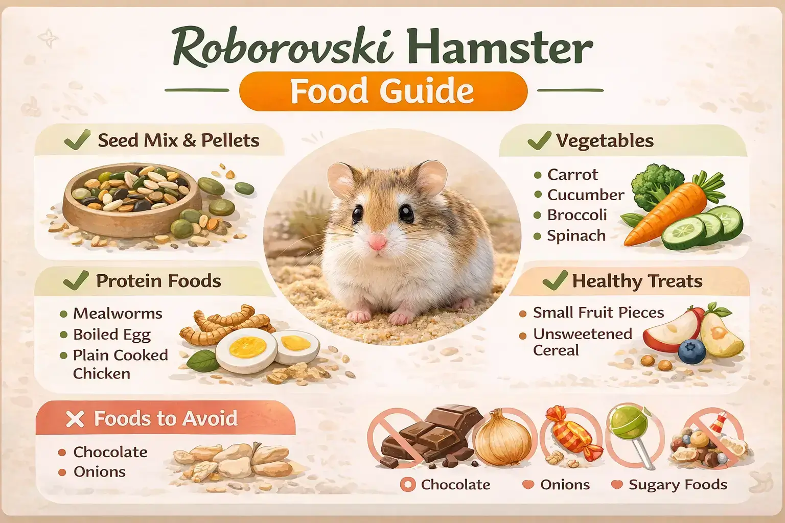Roborovski Hamster food guide
