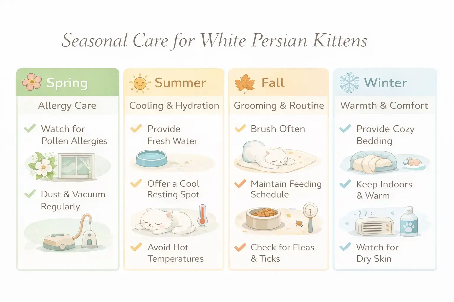 Seasonal care tips for Persian kittens