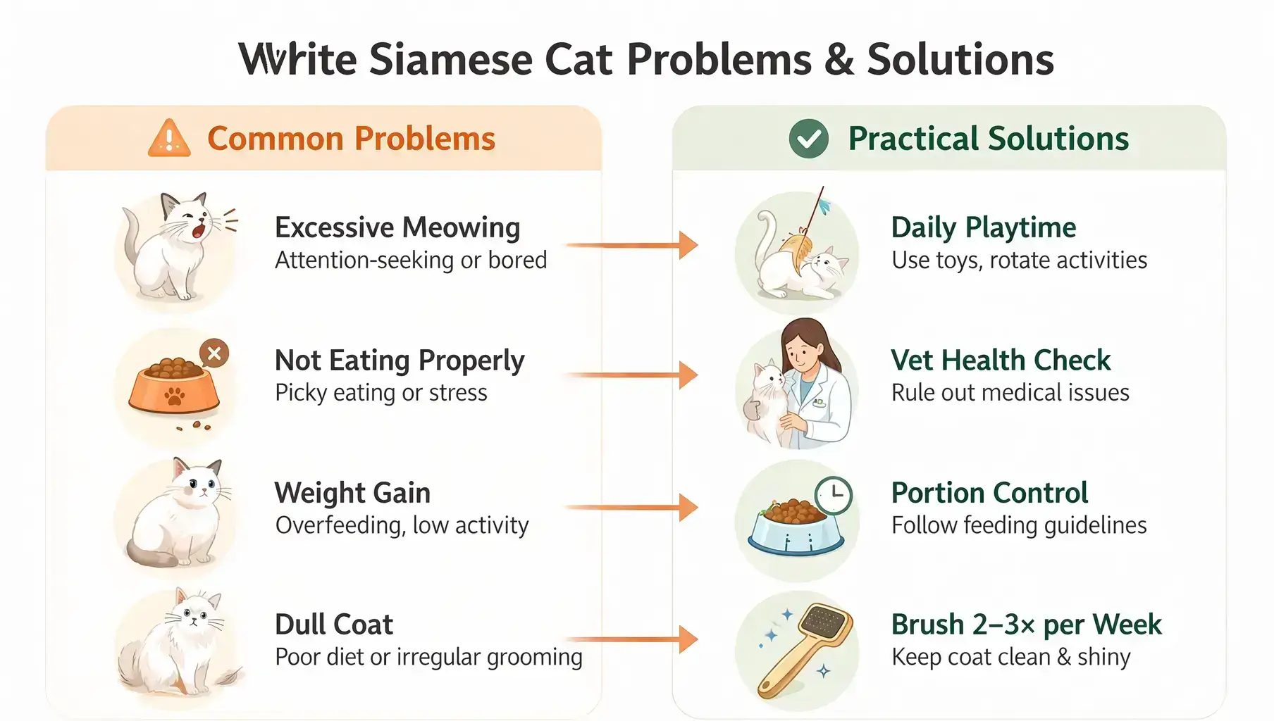White Siamese cat care guide