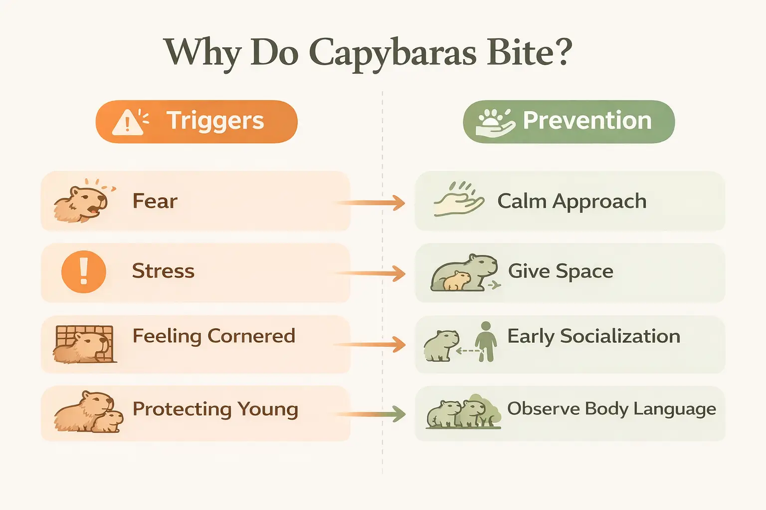 Why capybaras bite triggers and prevention