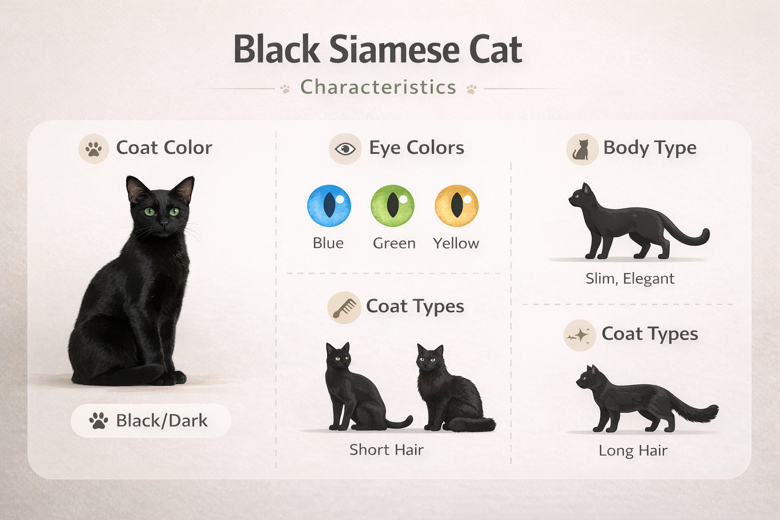 black siamese cat appearance