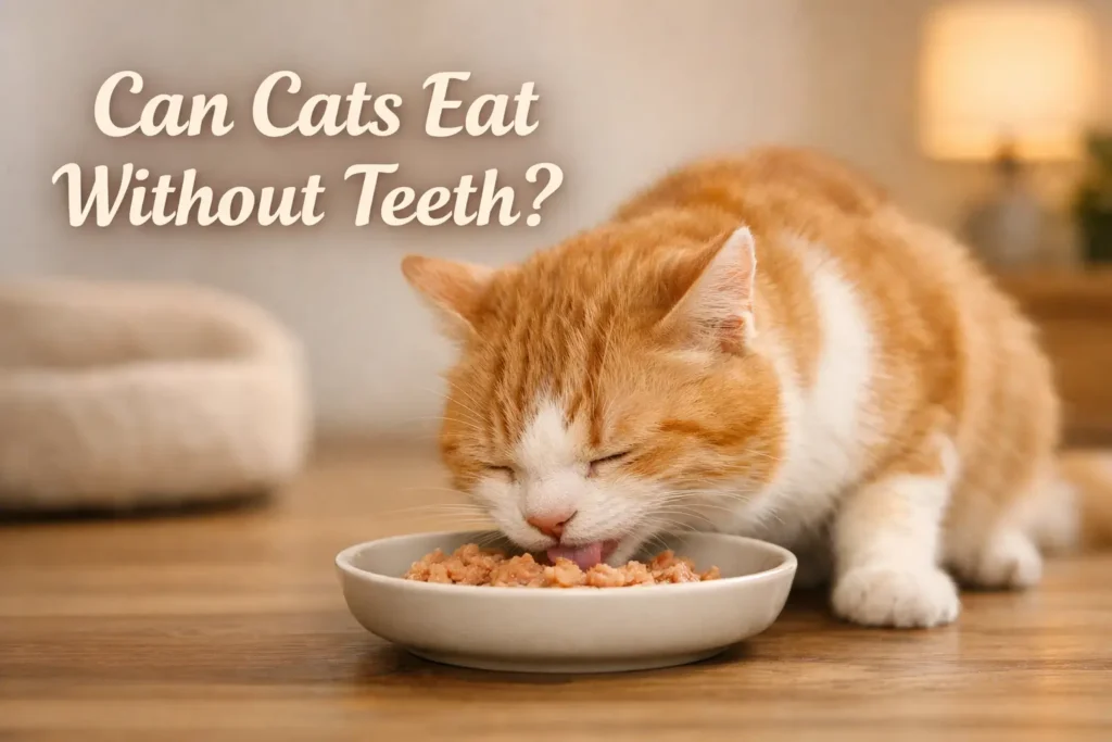 can cats eat without teeth
