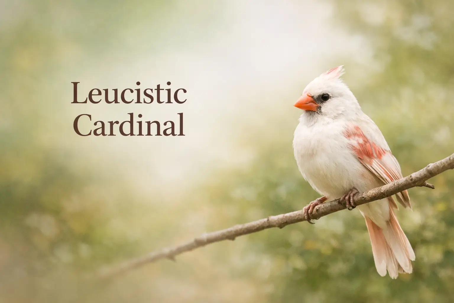 leucistic cardinal