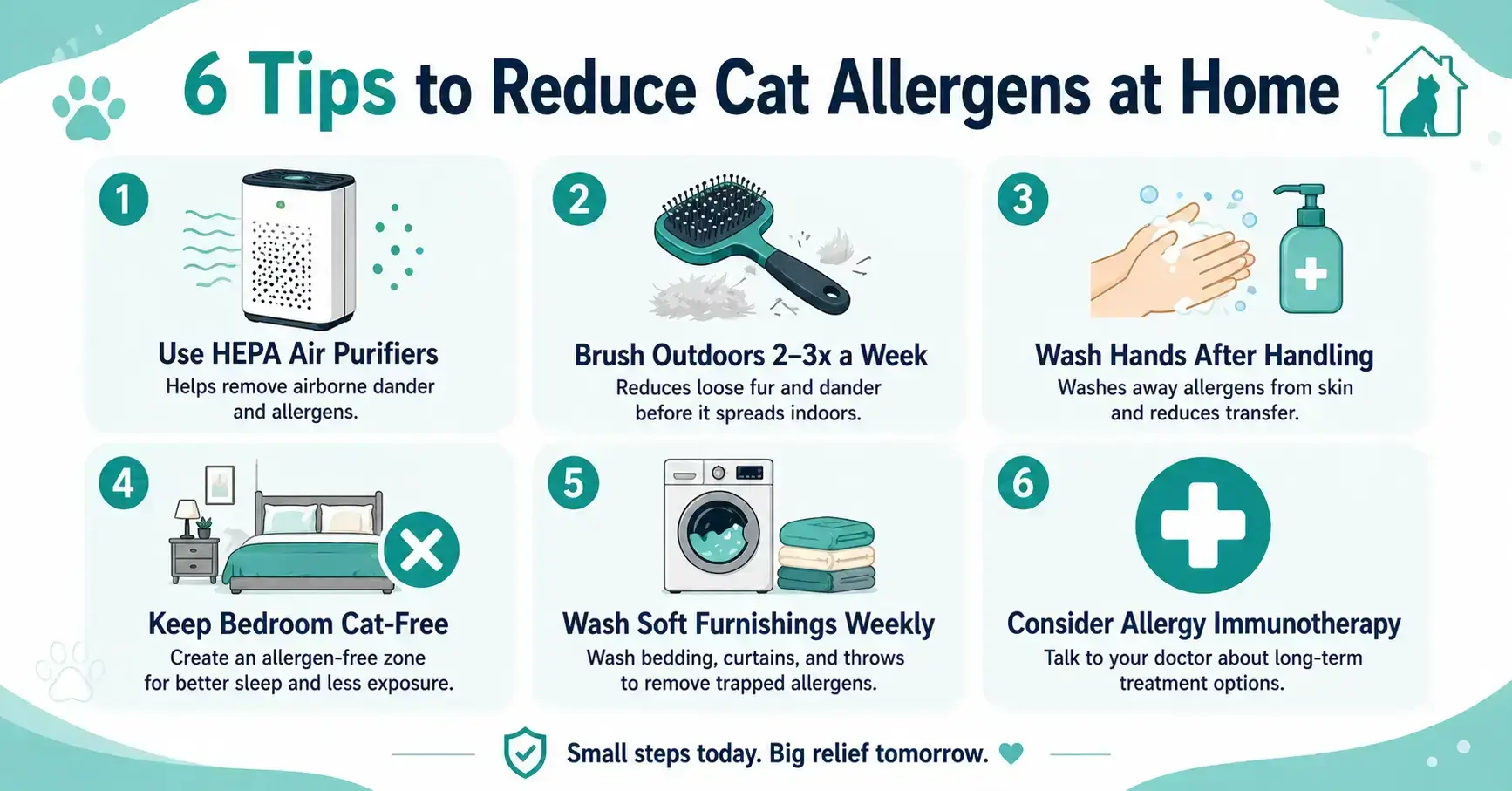 6 Tips to Reduce Cat Allergens at Home