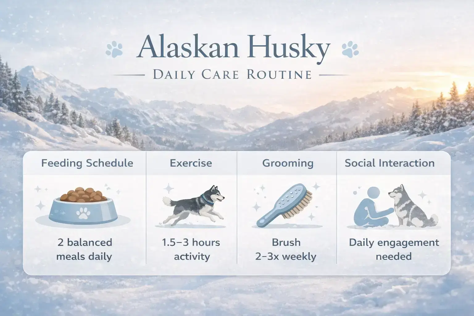 Alaskan Husky Daily Care Routine