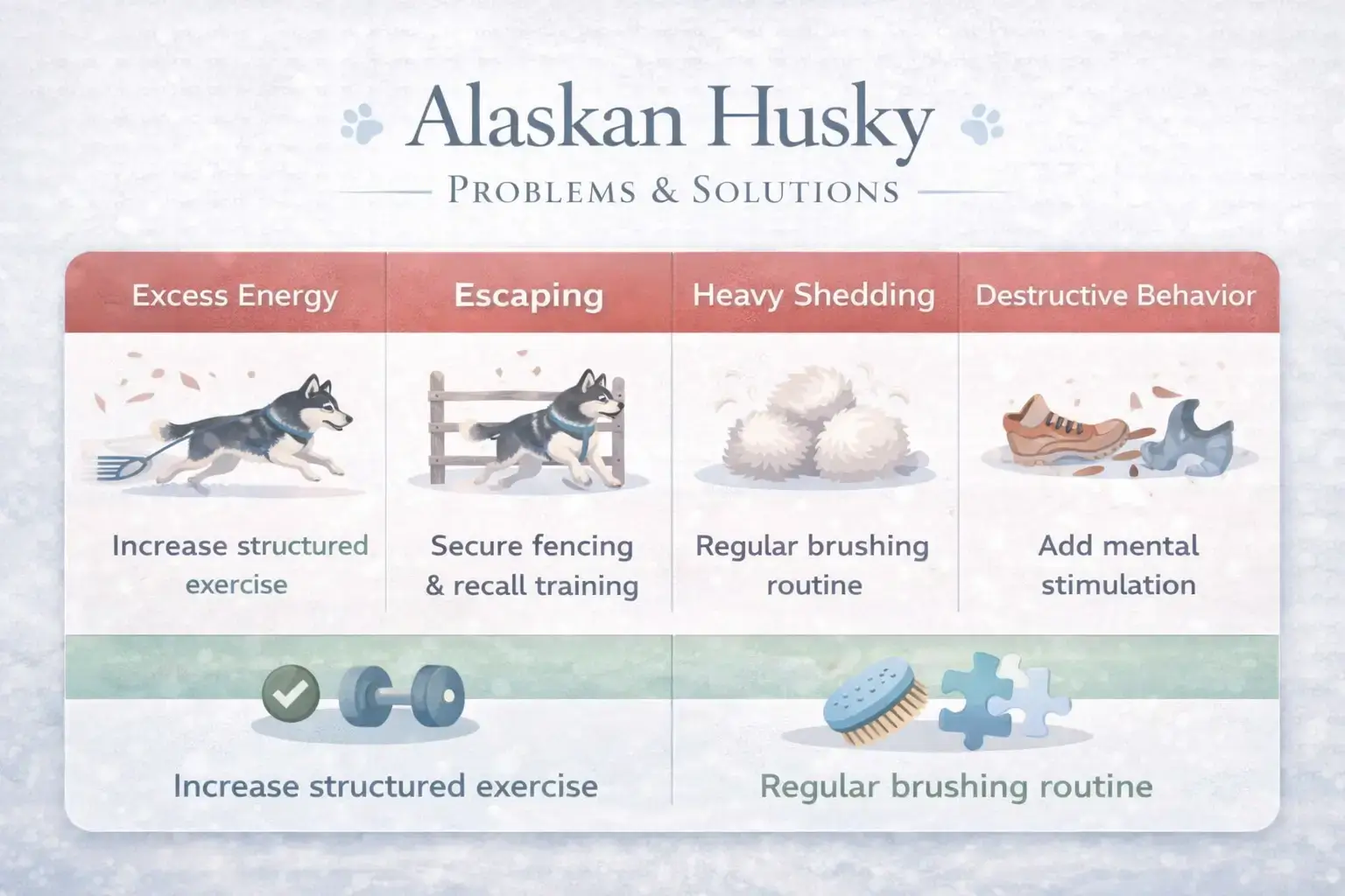 Alaskan husky problems and solutions