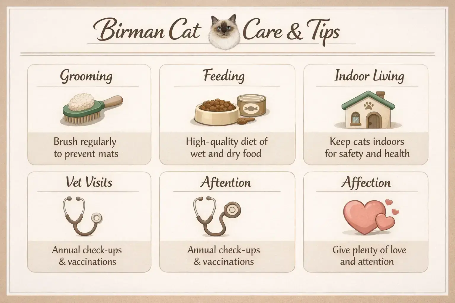 Birman Cat Care & Tips