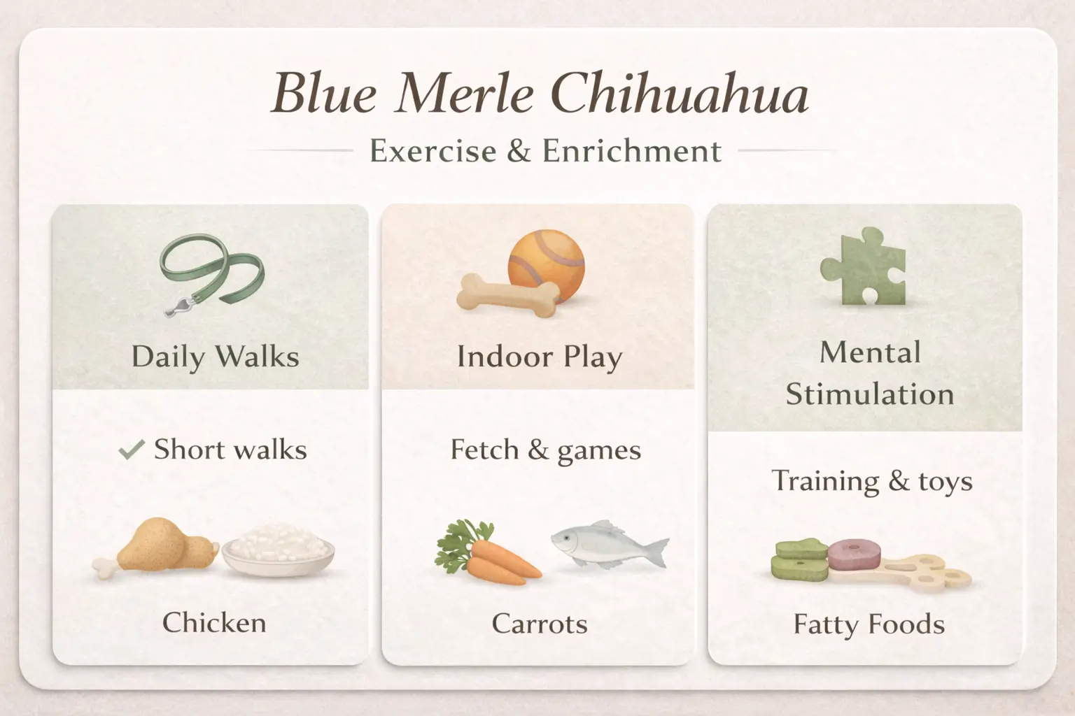Blue Merle Chihuahua Exercise & Enrichment