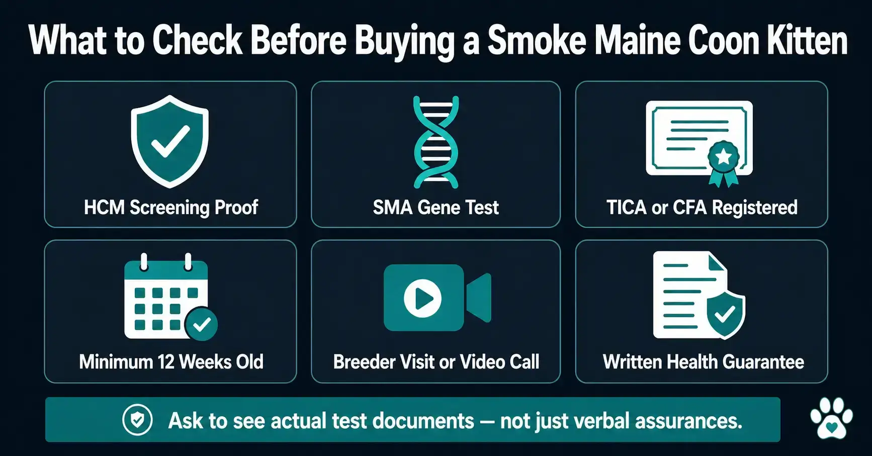 Breeder verification checklist