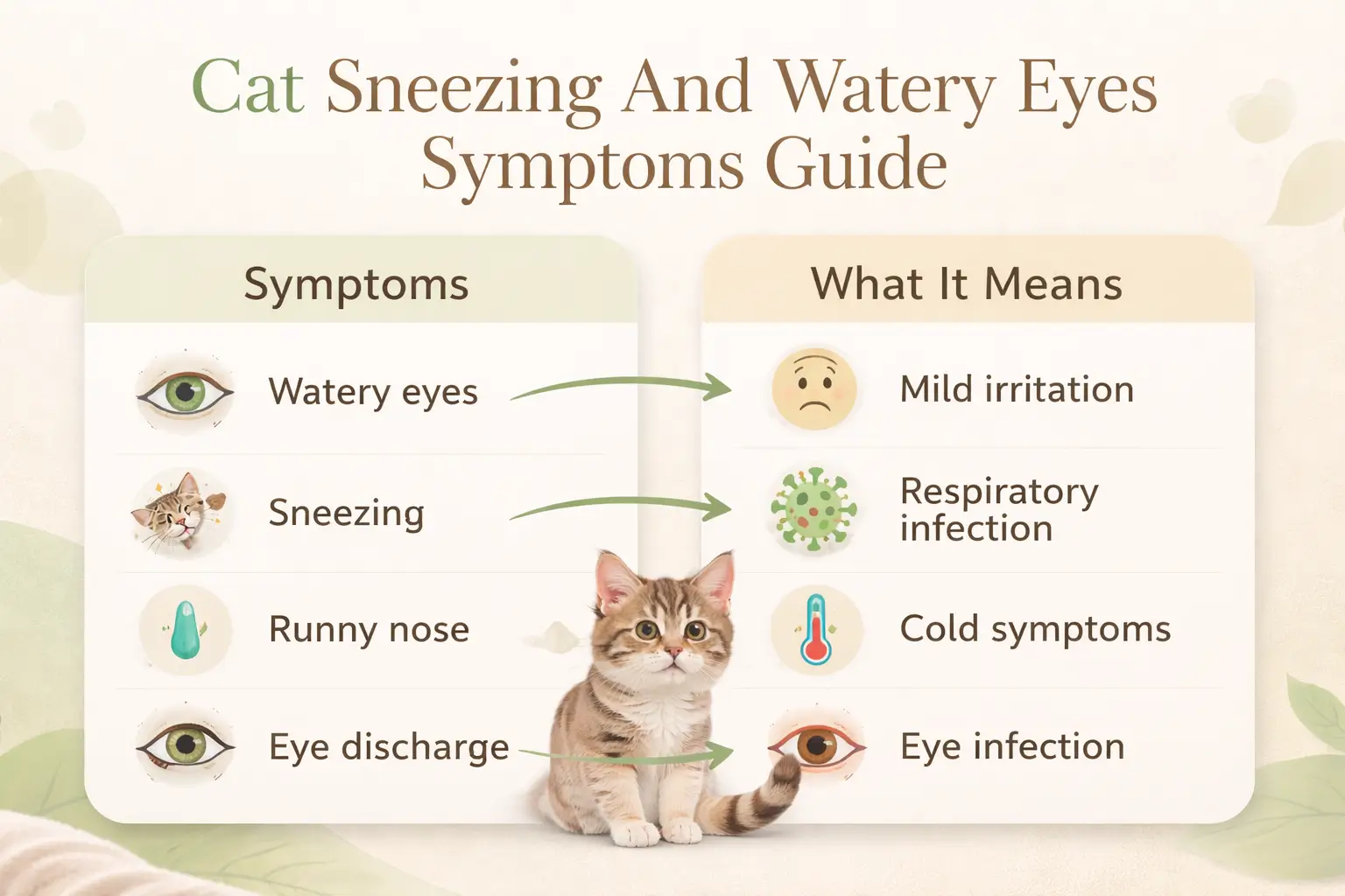Cat Sneezing And Watery Eyes Symptoms Guide