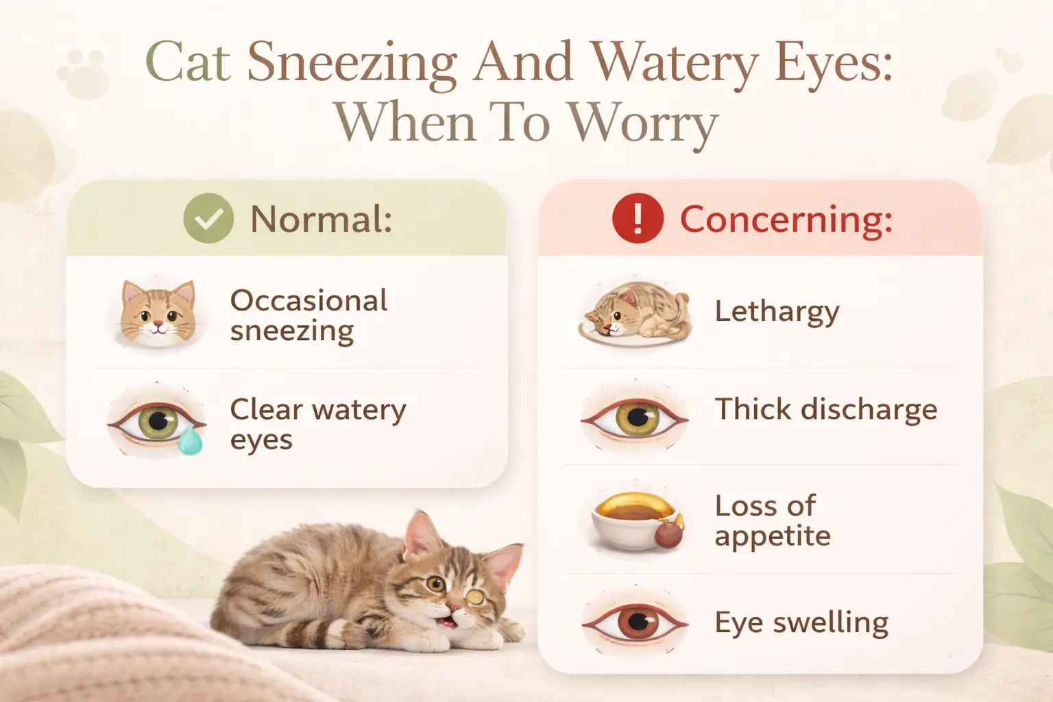 Cat Sneezing And Watery Eyes When To Worry