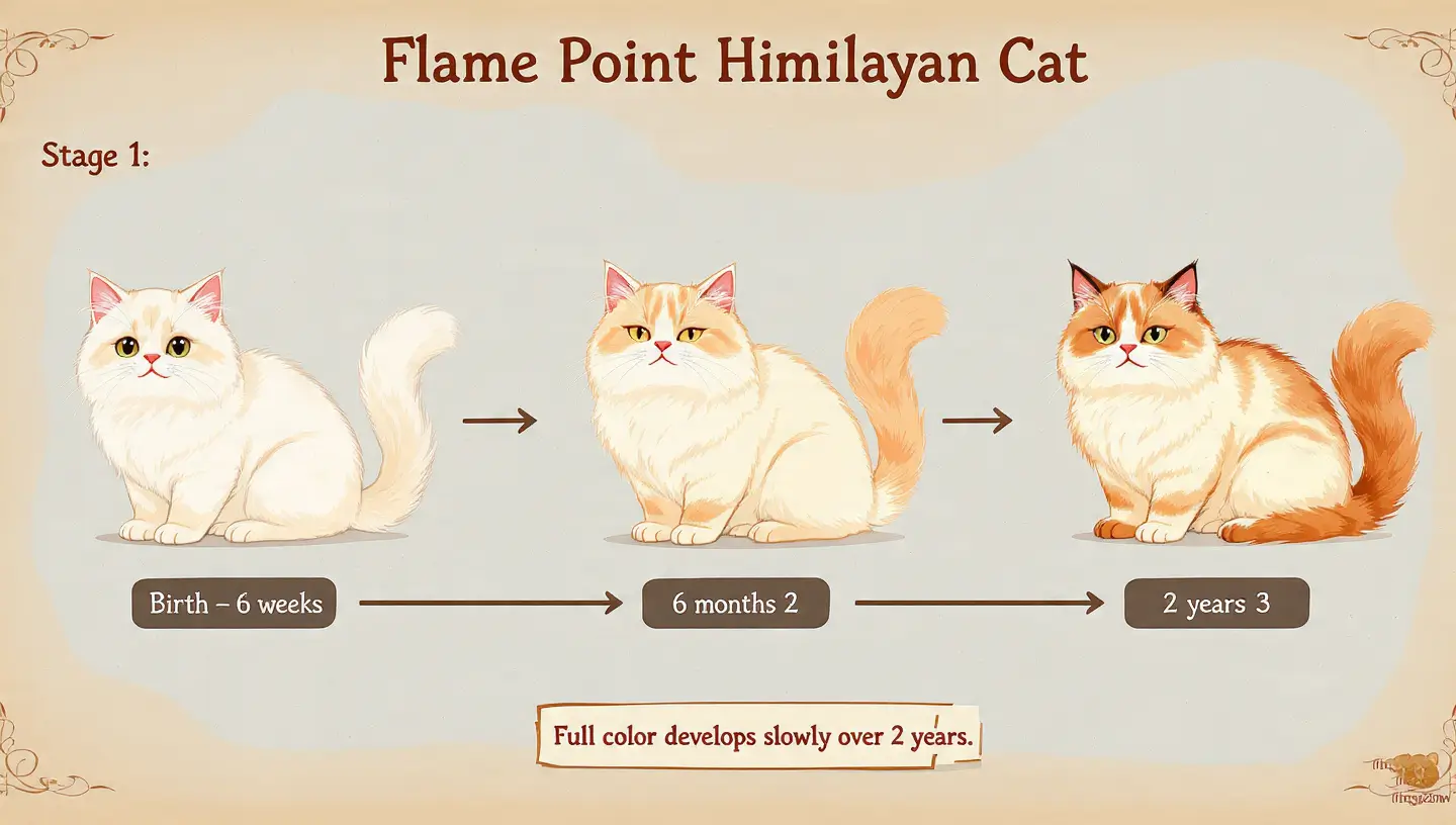 Color Development Timeline of a Flame Point