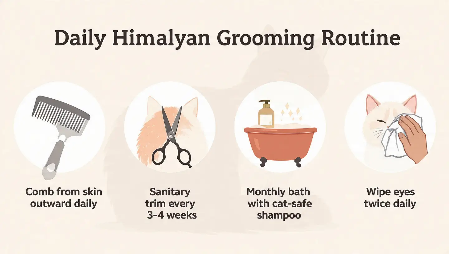 Daily Grooming Checklist for Himalayan Cats