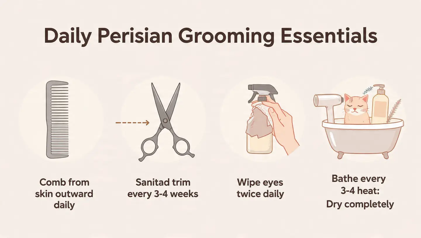 Daily Grooming Routine for Persian Cats