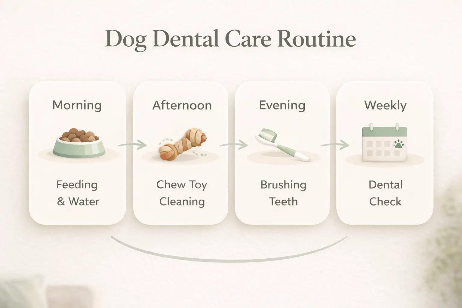 Dog dental care routine