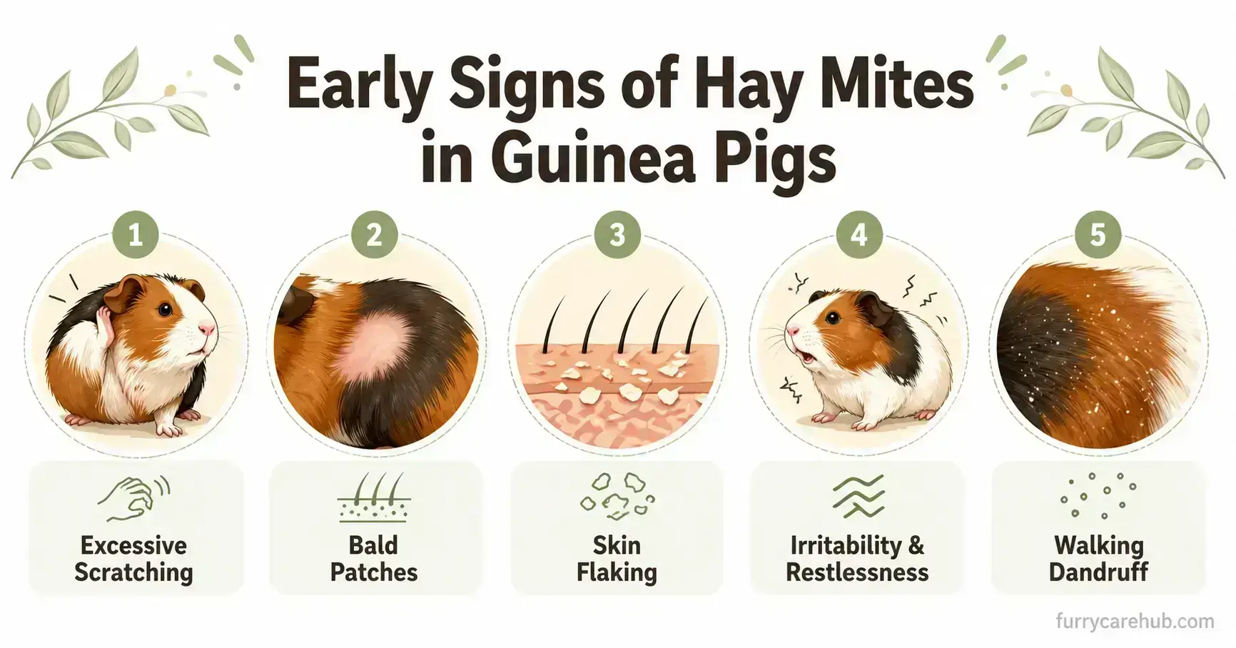 Early Signs of Hay Mites in Guinea Pigs
