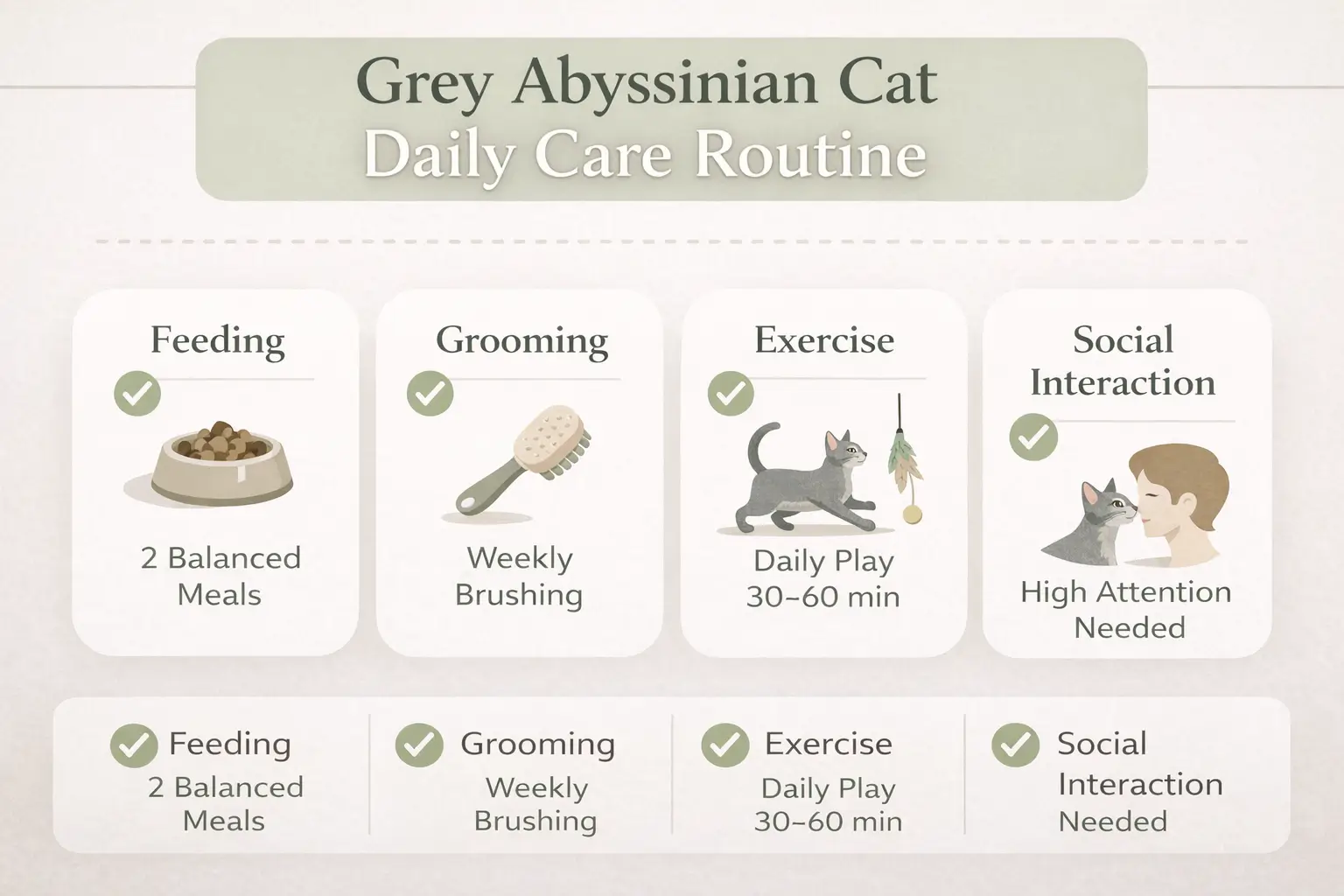 Grey Abyssinian cat care guide