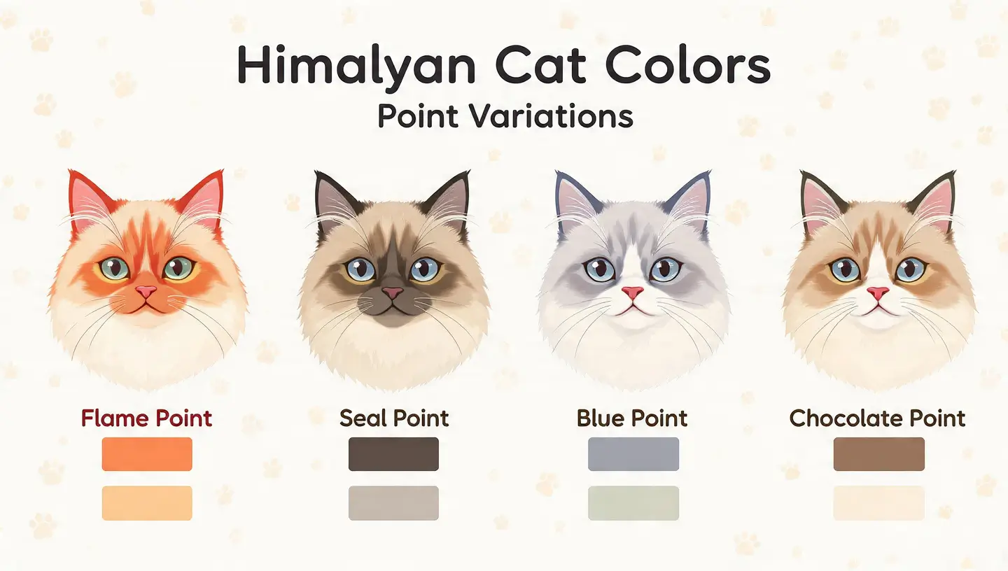 Himalayan Point Color Comparison Chart
