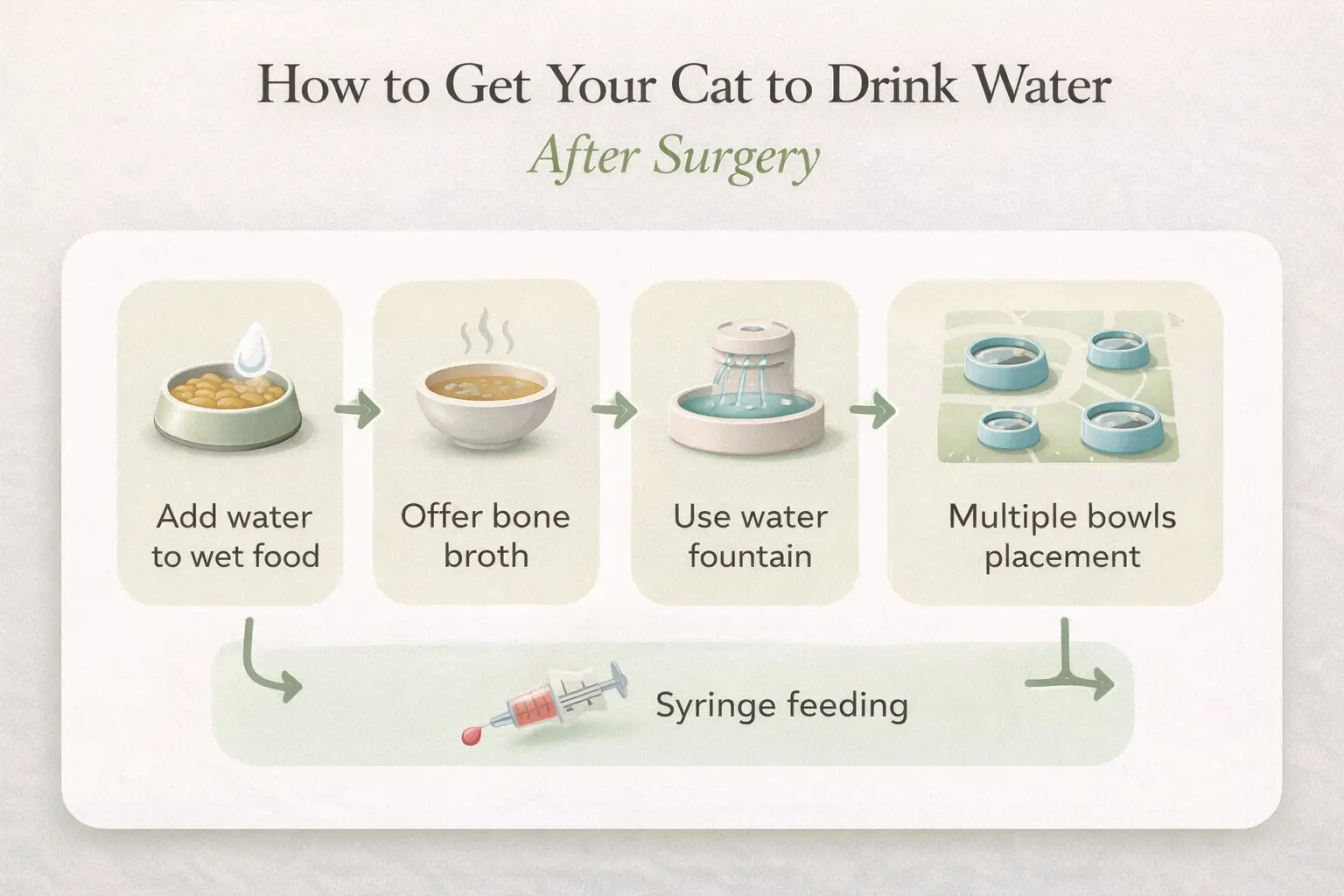 How to Get Your Cat to Drink Water After Surgery