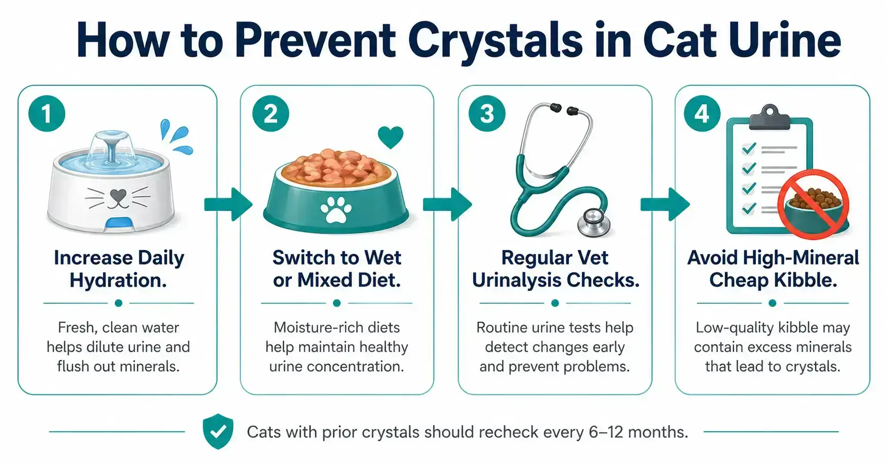 How to Prevent Urinary Crystals in Cats