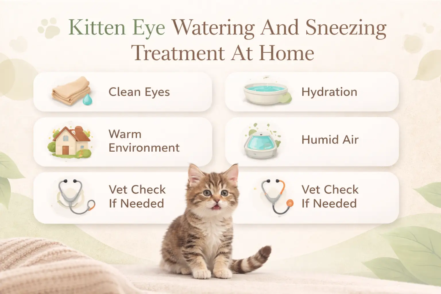 Kitten Eye Watering And Sneezing Treatment At Home