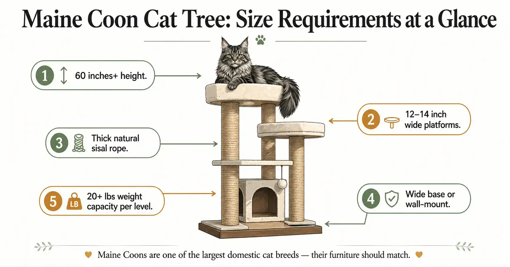 Maine Coon cat tree requirements