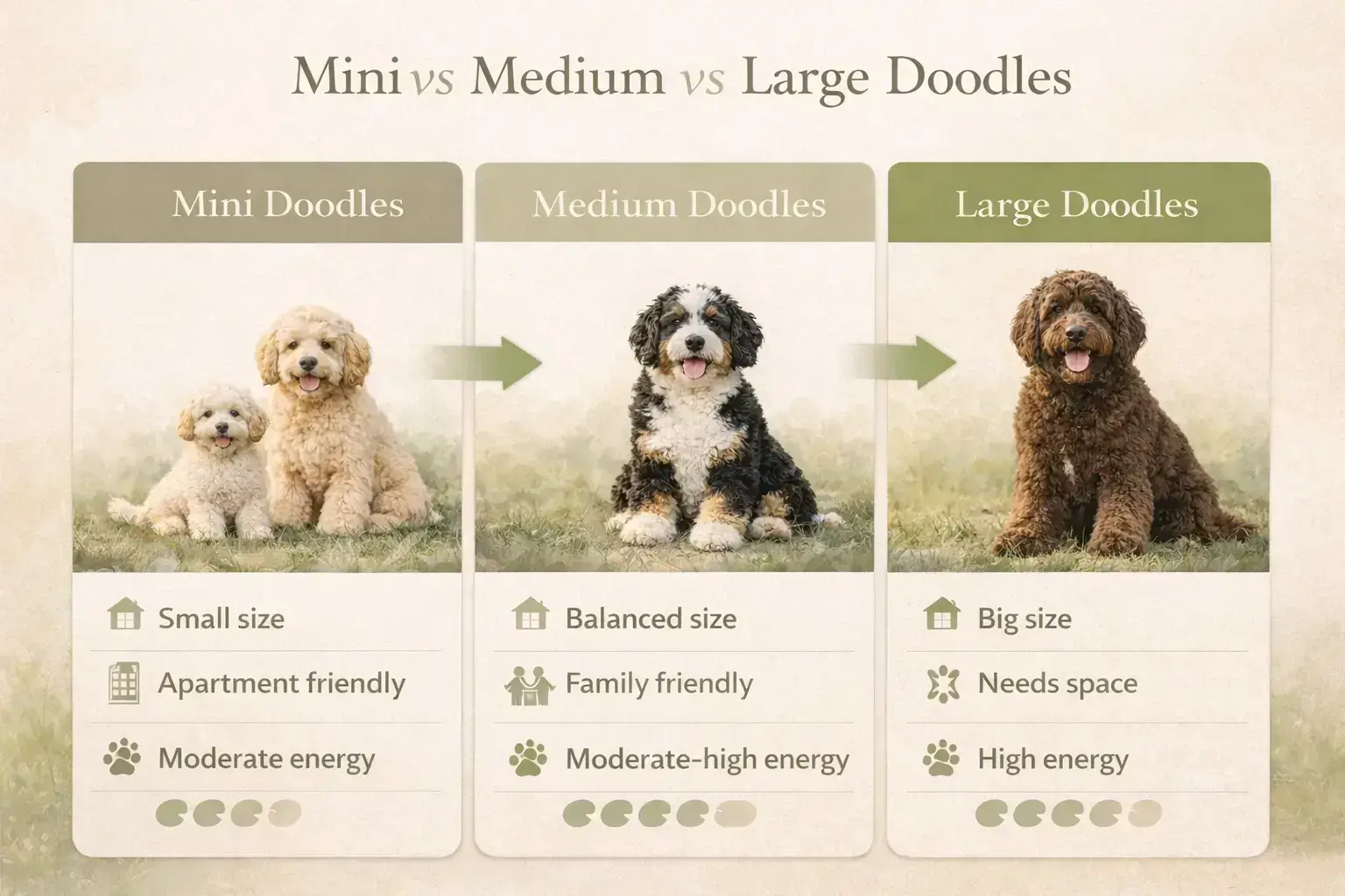 Mini vs Medium vs Large Doodles
