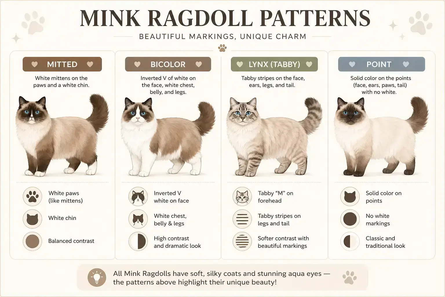 Mink Ragdoll Variations & Patterns