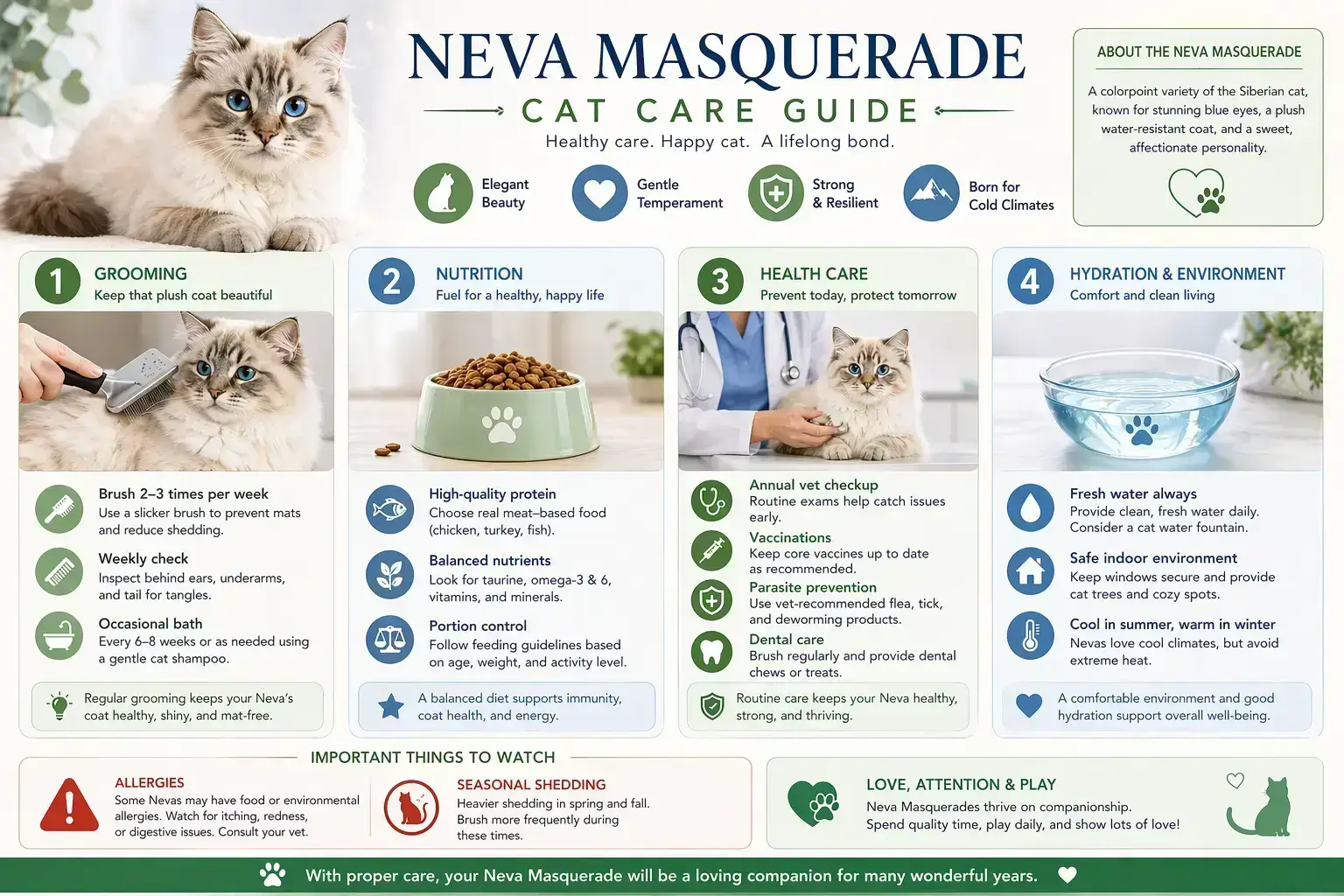Neva Masquerade Cat Care Guide