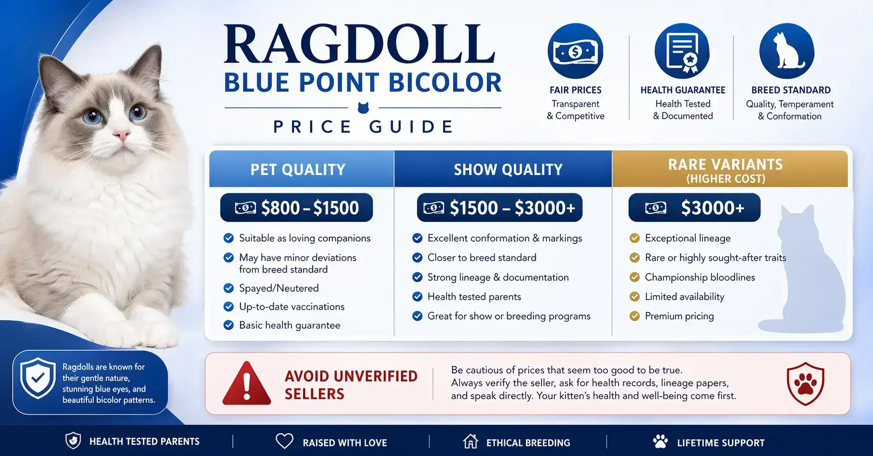 Ragdoll Blue Point Bicolor Price Guide