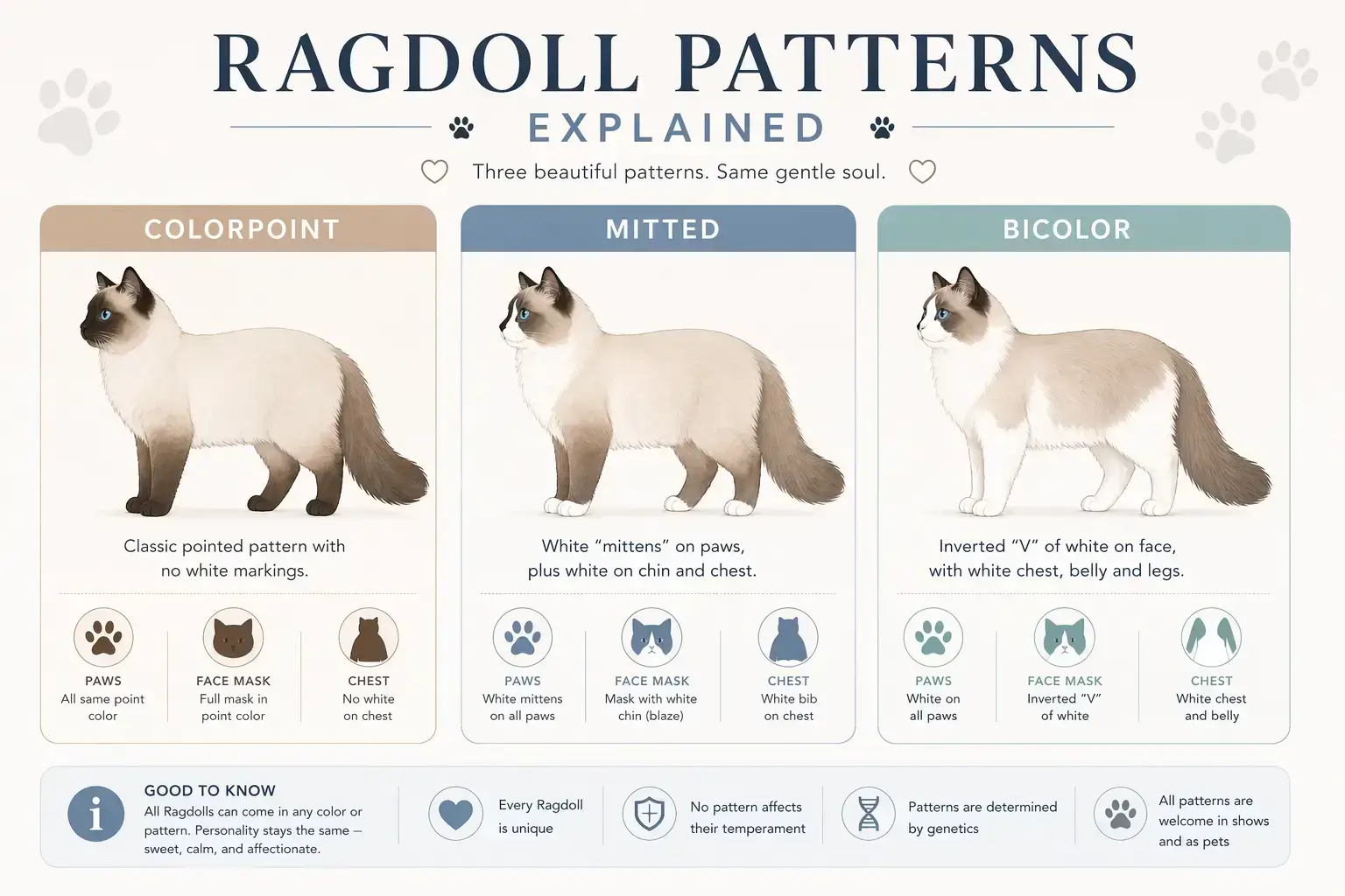 Ragdoll coat patterns