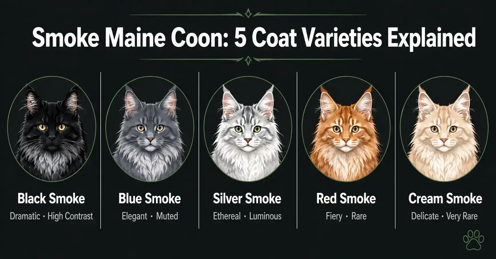 Smoke coat color varieties