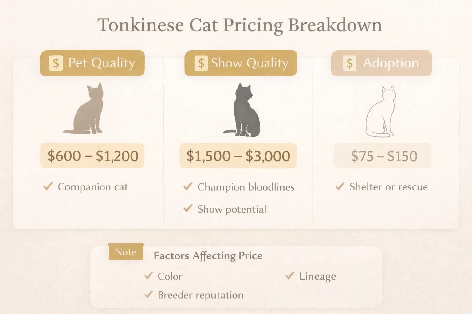 Tonkinese cat price
