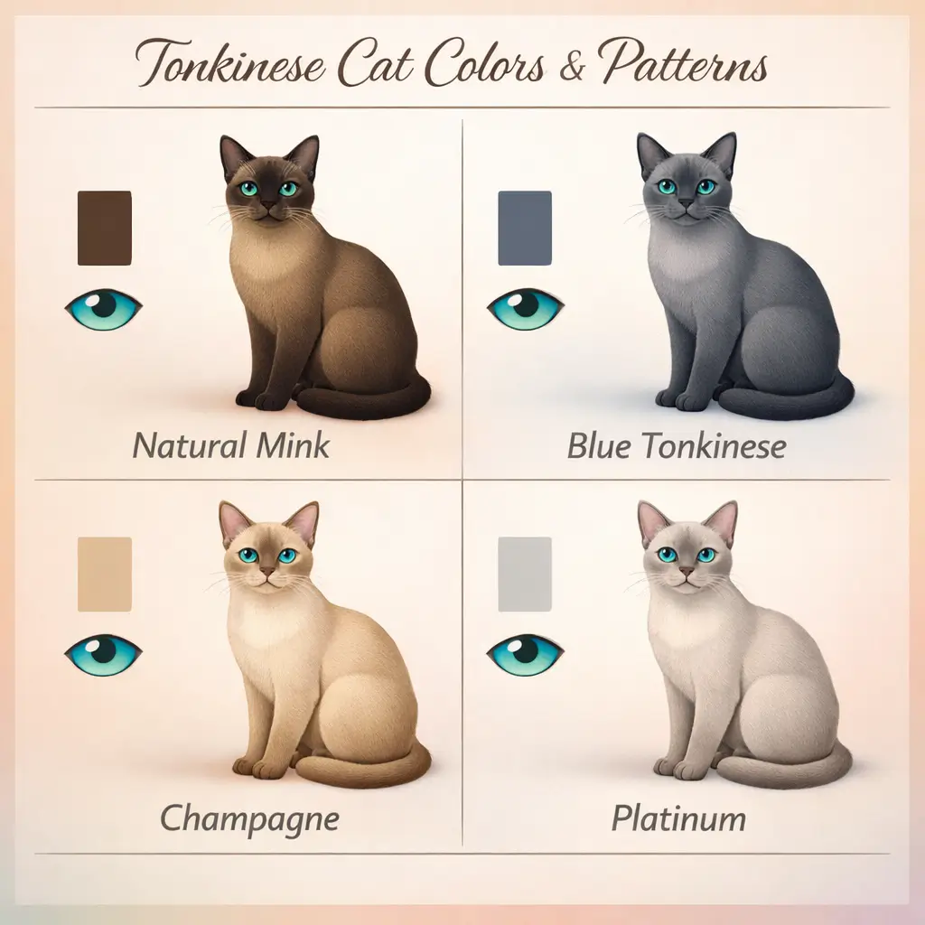 Tonkinese colors and coat patterns