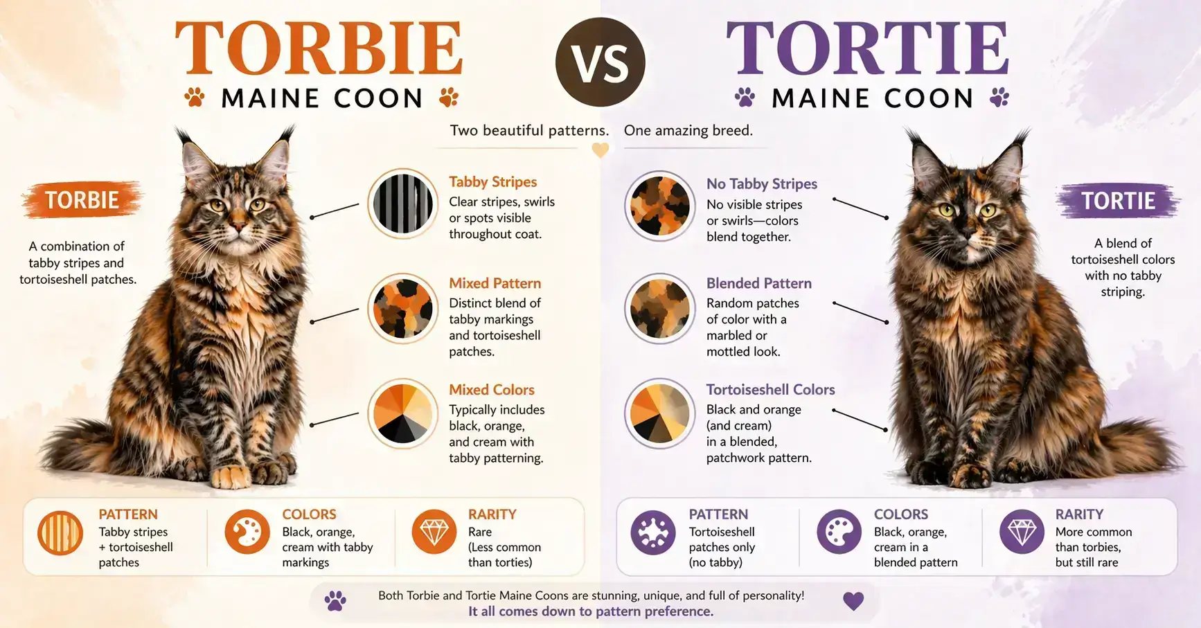Torbie vs Tortie Comparison