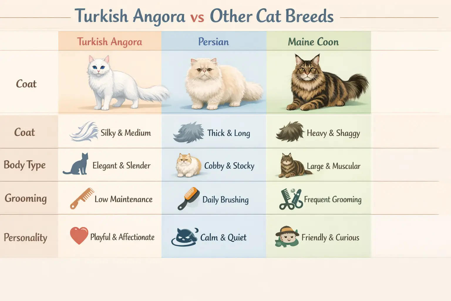 Turkish Angora vs Other Cat Breeds